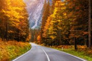 View of winding road. Asphalt roads in the Italian Alps in South